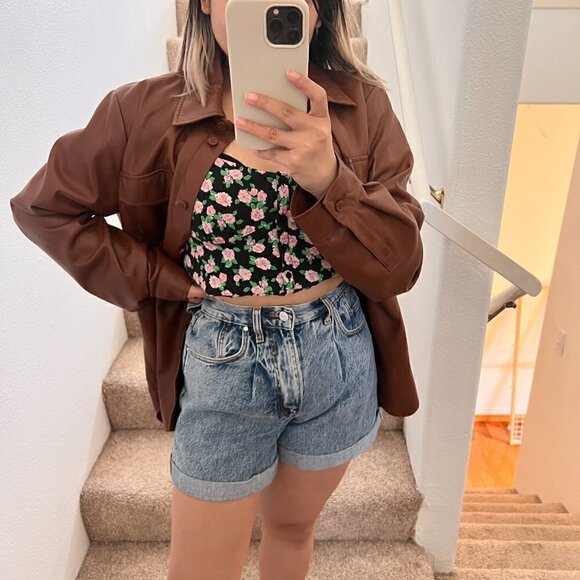 NWT Anine Bing High Rise Vintage Blue Shorts Sample 24‌‌ - Picture 13 of 13